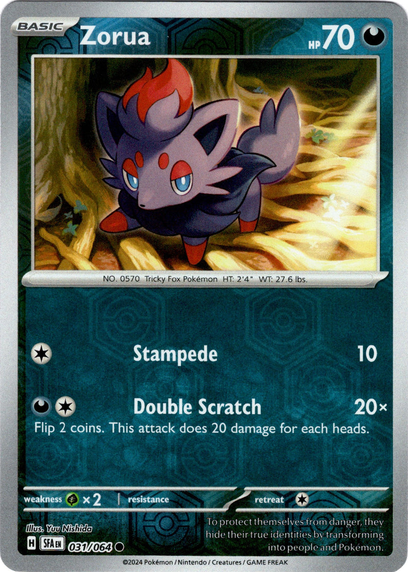 031/064 Zorua Common Reverse Holo Shrouded Fable