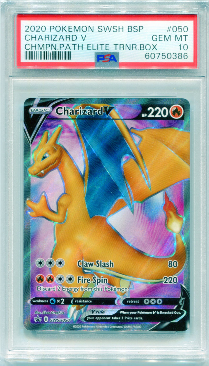 PSA 10 Charizard V - Champions Path SWSH050