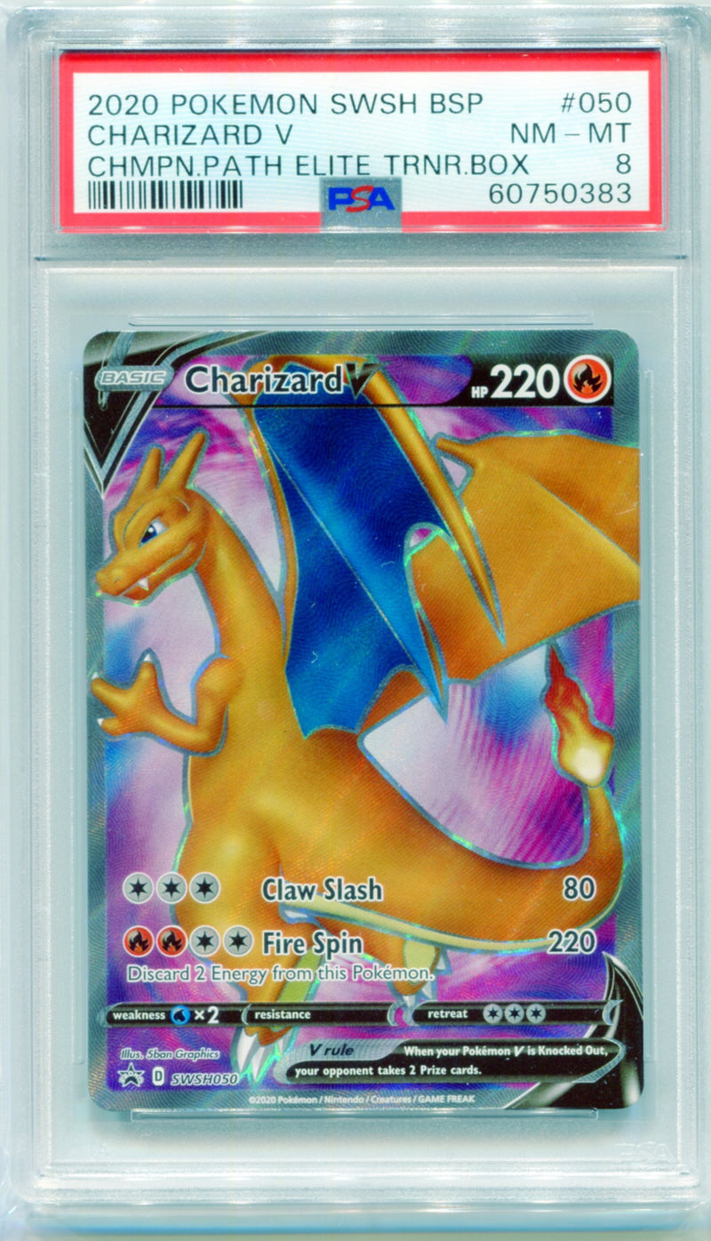 pokemon champion's path charizard v promo card PSA 8 Charizard V