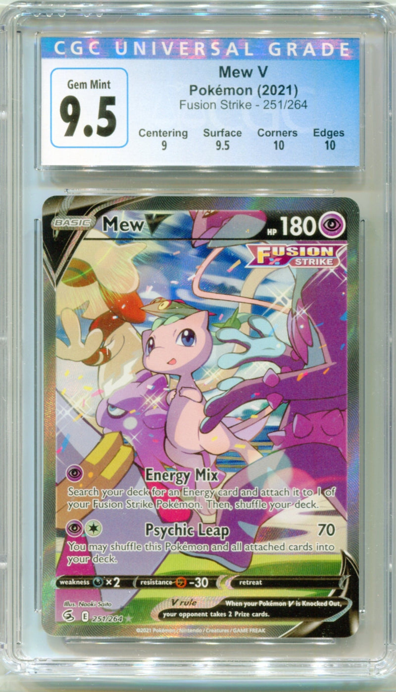 CGC 9.5 Mew V Alternate Art - Fusion Strike 251/264