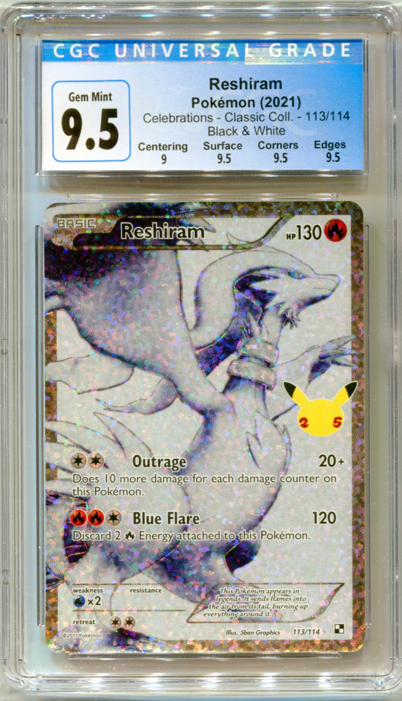 CGC 9.5 Reshiram - Celebrations Classic Collection 113/114