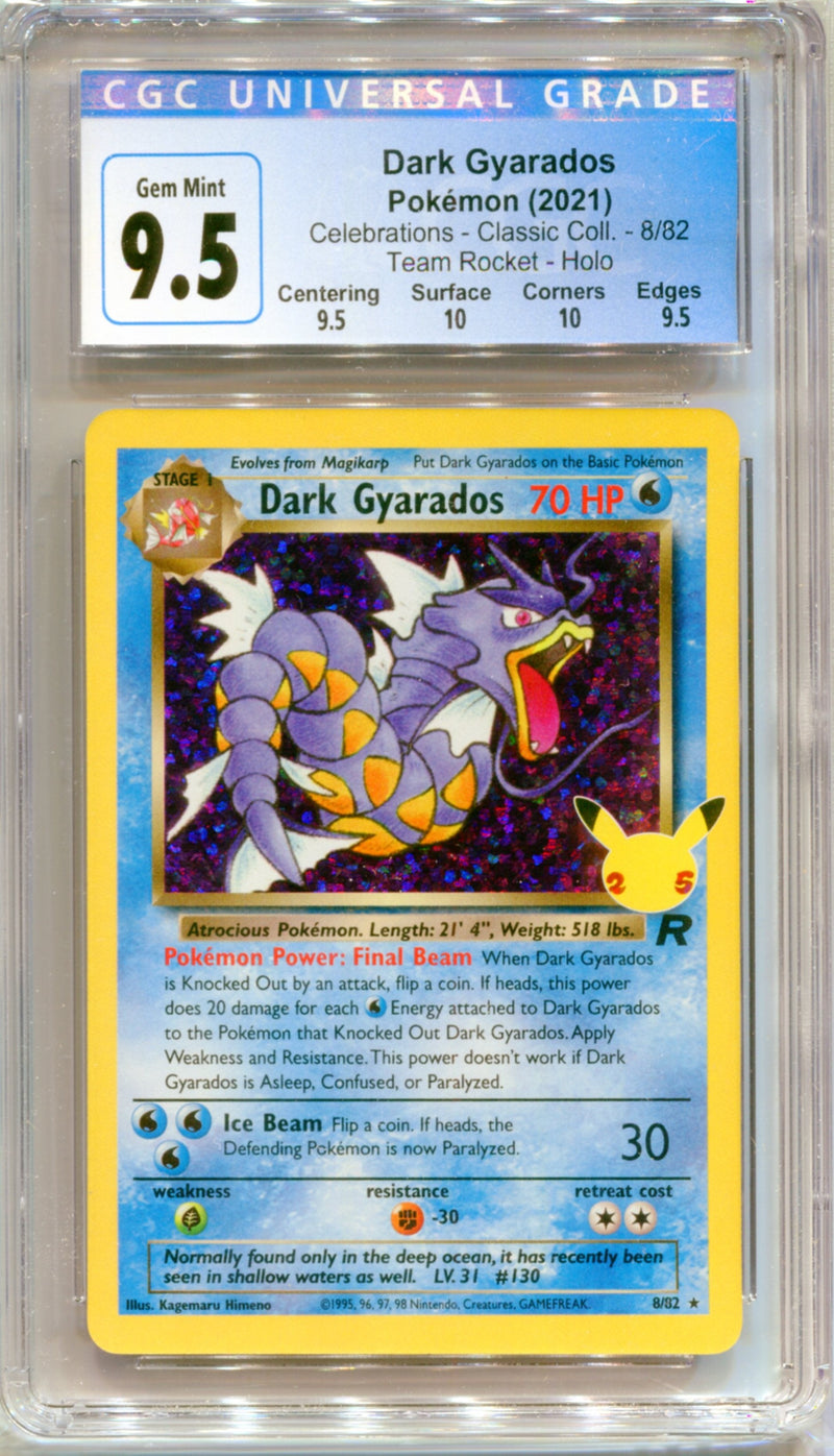 CGC 9.5 Dark Gyarados - Celebrations Classic Collection 8/82