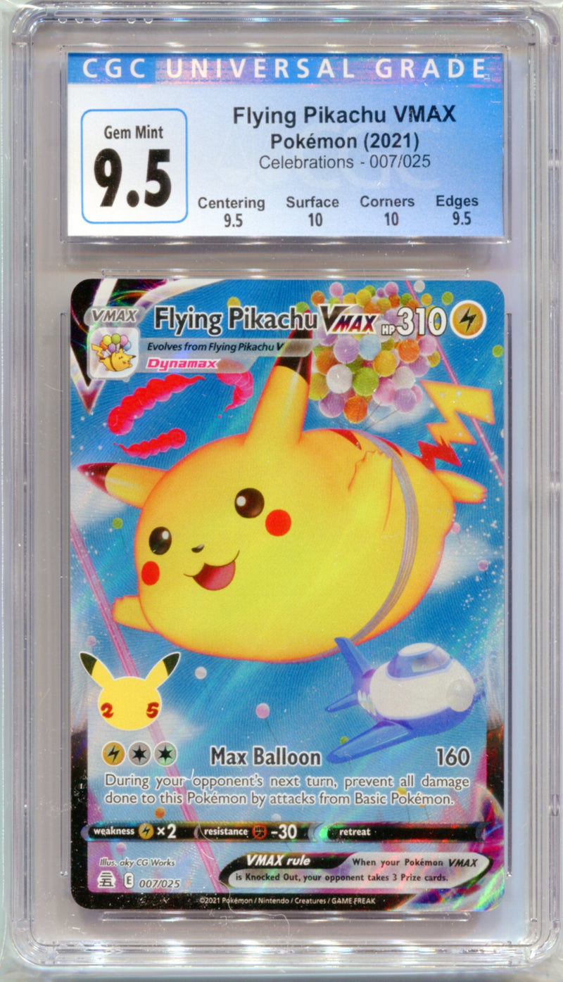 CGC 9.5 Flying Pikachu VMAX - Celebrations 007/025