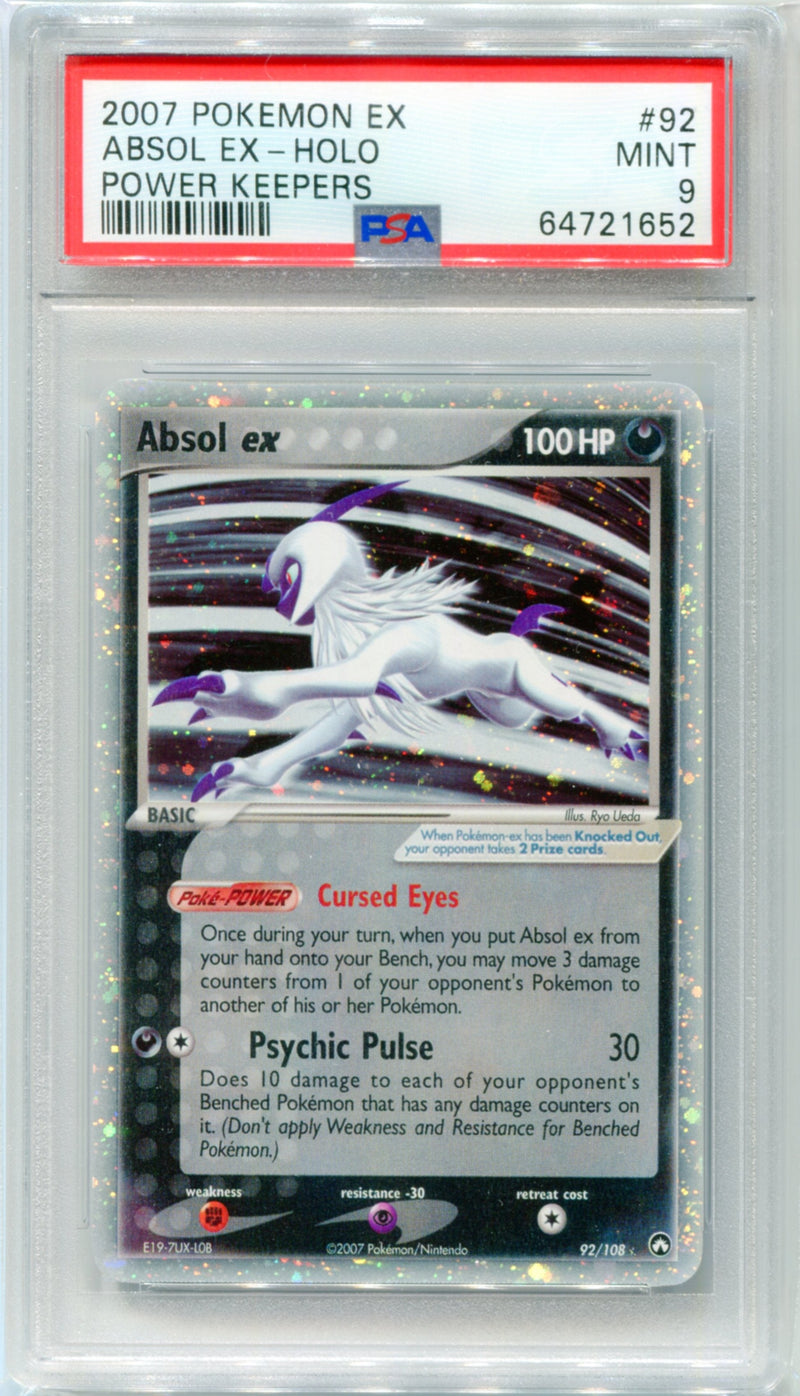 PSA 9 Absol EX Holo - Power Keepers 92/108