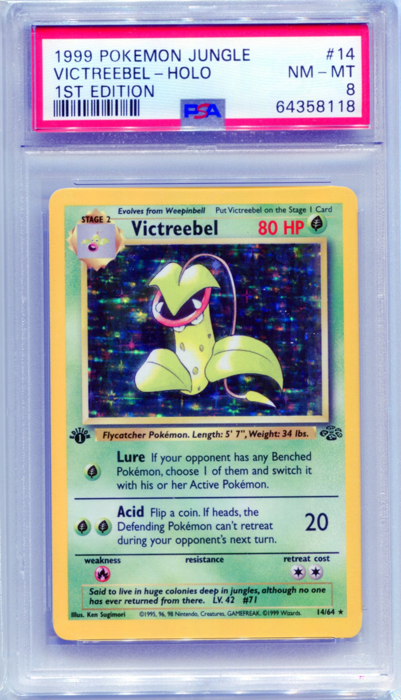 PSA 8 1st Edition Victreebel Holo - Jungle 14/64