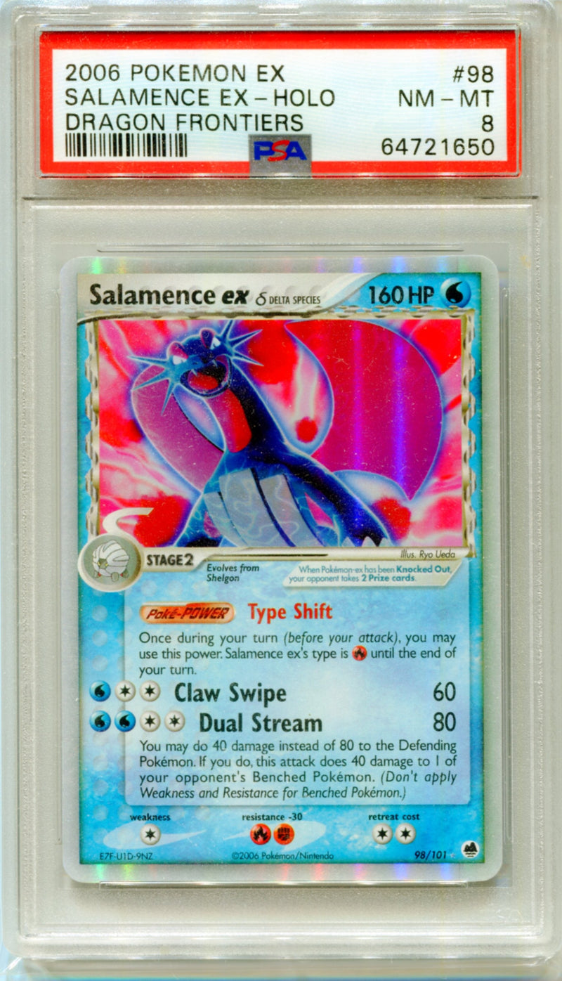 PSA 8 Salamence EX Holo - Dragon Frontiers 98/101