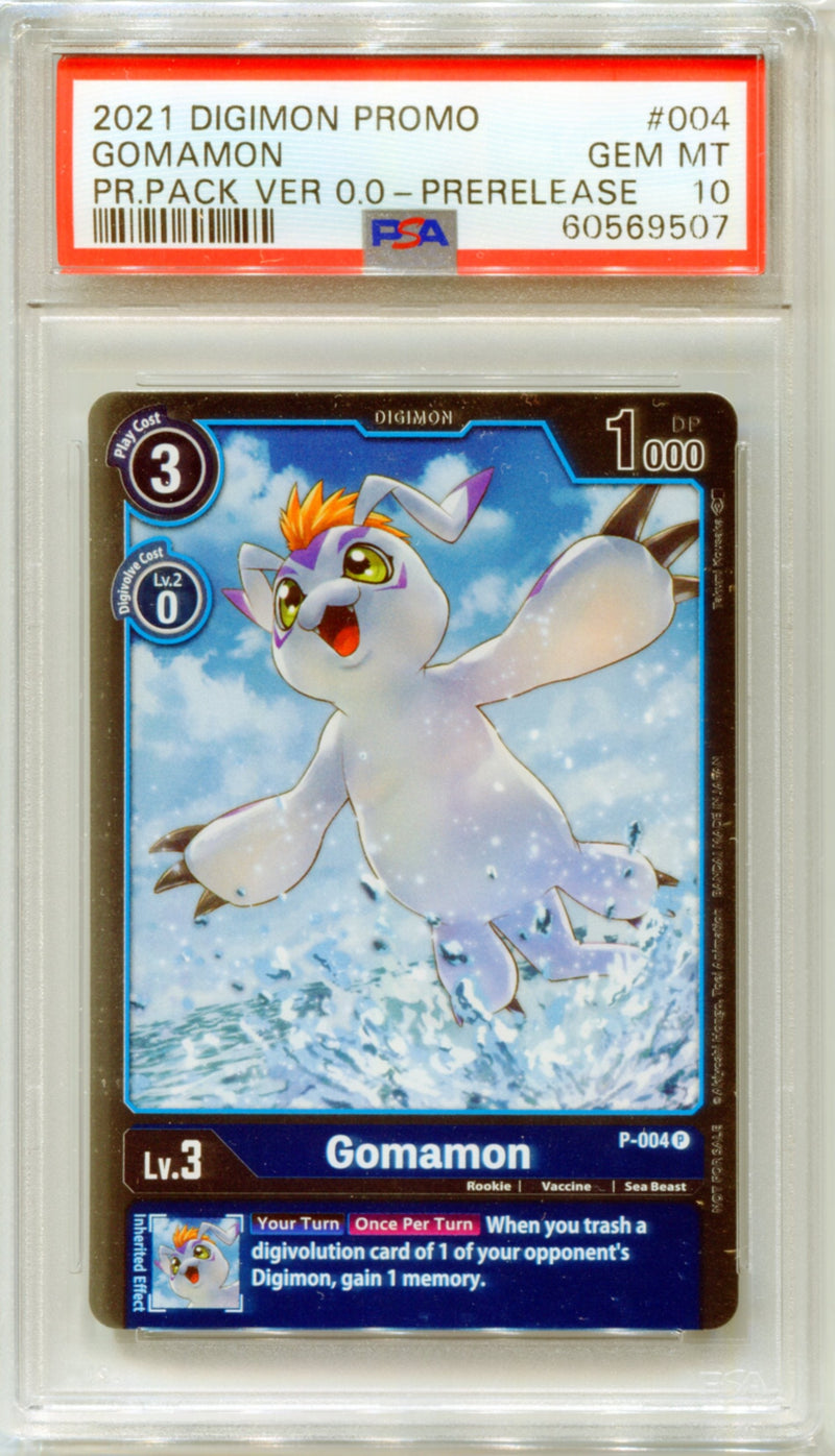 PSA 10 Gomamon PR.Pack Version 0.0 - Pre-release P-004