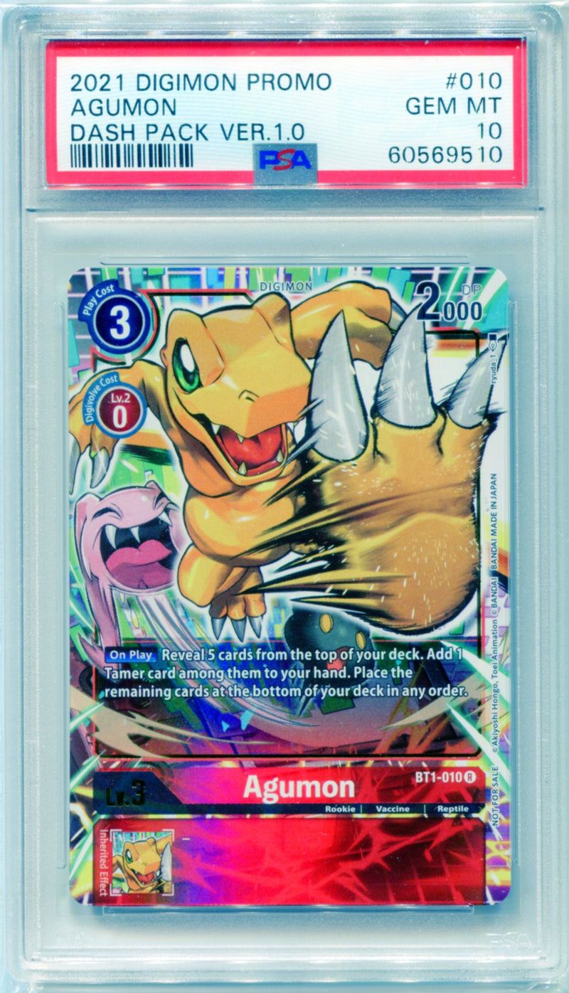 PSA 10 Agumon Dash Pack Ver.1.0 Alternate Art BT1-010