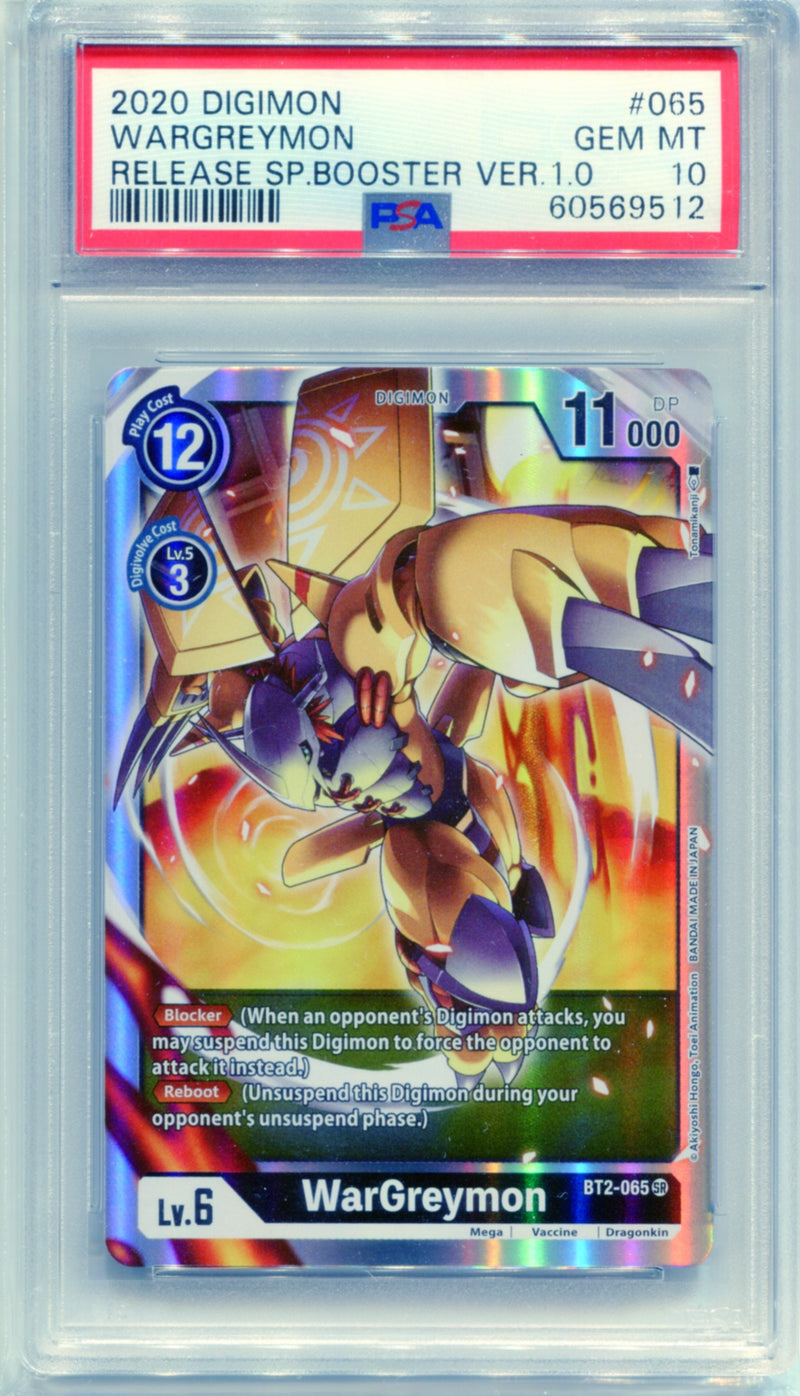 PSA 10 Wargreymon Release SP.Booster Ver.1.0 BT2-065