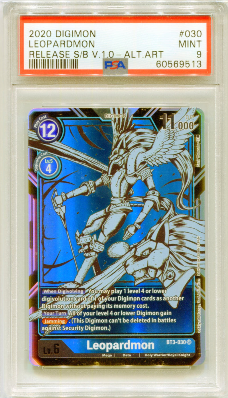 PSA 9 Leopardmon Release S/B V.1.0 Alternate Art BT3-030