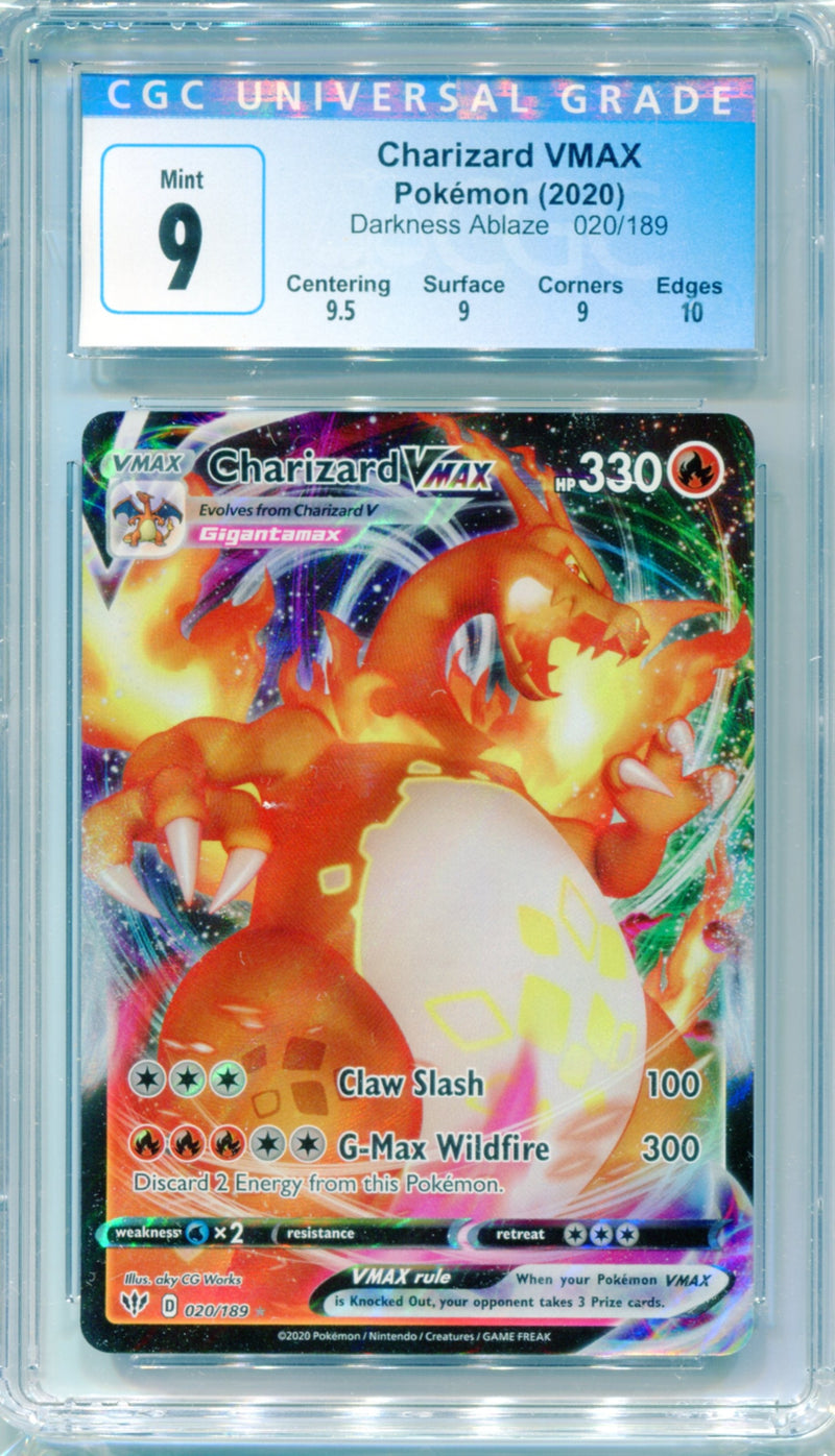 CGC 9 Charizard VMAX - Darkness Ablaze 020/189