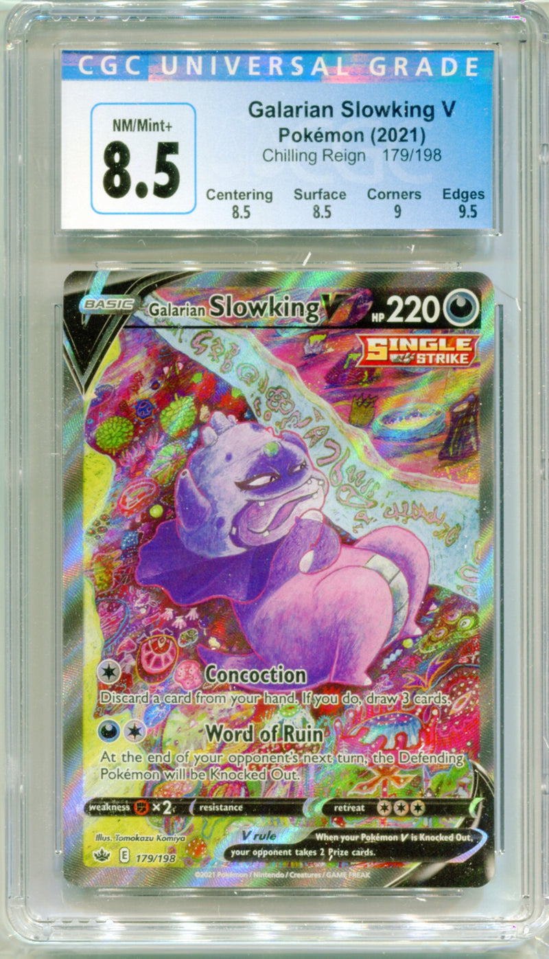 CGC 8.5 Galarian Slowking V Alternate Art - Chilling Reign 179/198