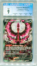 CGC 9 Galarian Moltres V Alternate Art - Chilling Reign 177/198