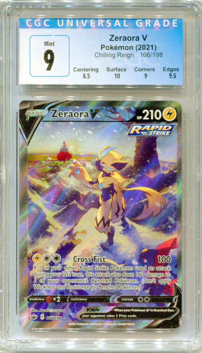 CGC 9 Zeraora V Alternate Art - Chilling Reign 166/198