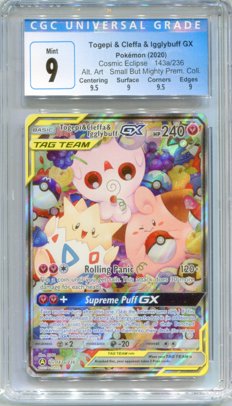 CGC 9 Togepi & Cleffa & Igglybuff GX 143a/236