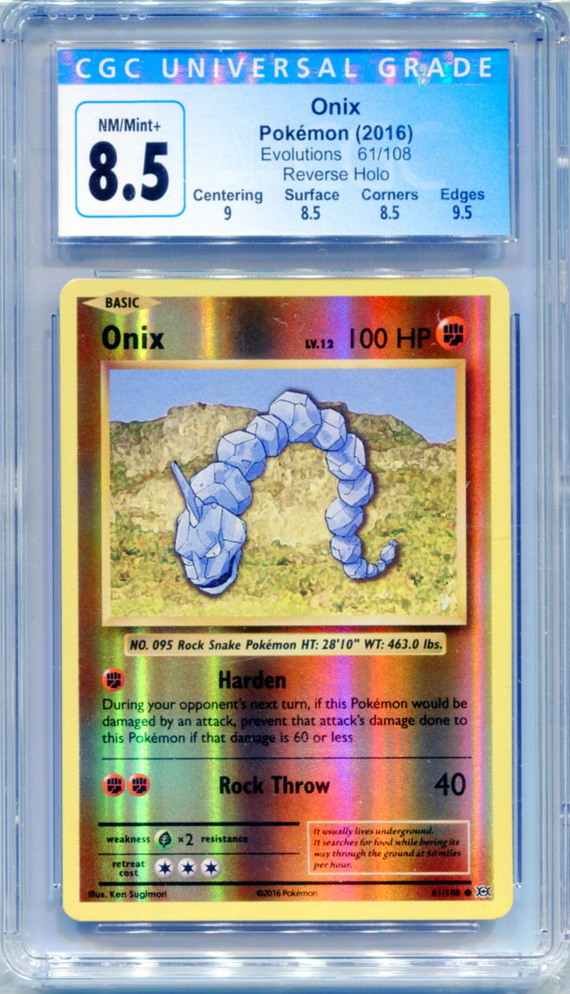 CGC 8.5 Onix Reverse Holo - Evolutions 61/108