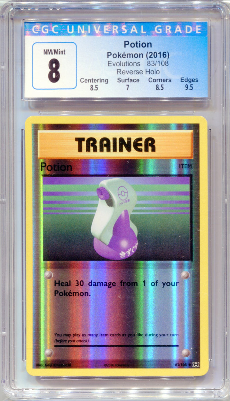 CGC 8 Potion Reverse Holo - Evolutions 83/108