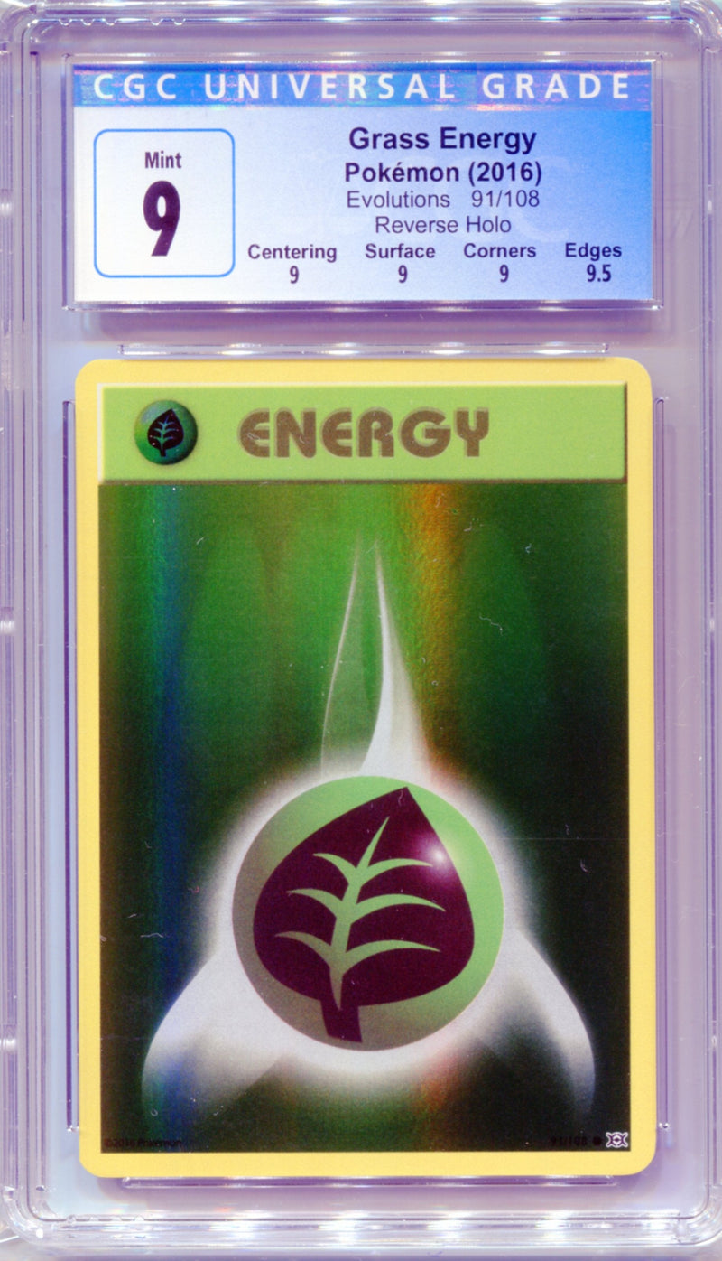 CGC 9 Grass Energy Reverse Holo - Evolutions 91/108