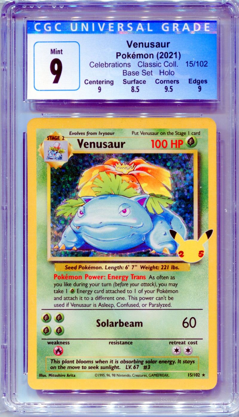 CGC 9 Venusaur Holo - Celebrations Classic Collection 15/102