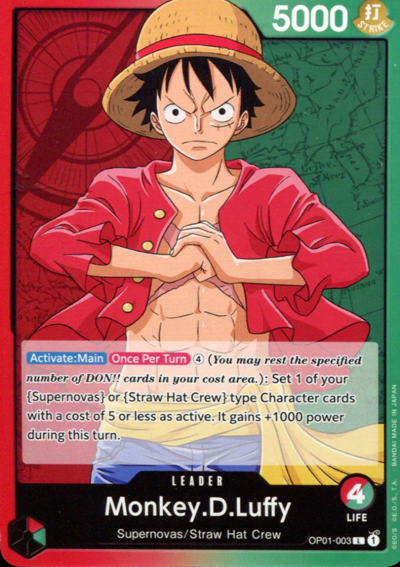 OP01-003 Monkey D. Luffy Leader Pre-Errata Wave 1