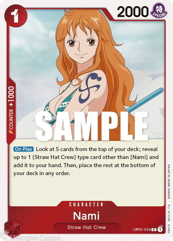 OP01-016 Nami Rare Corrected Version Wave 3