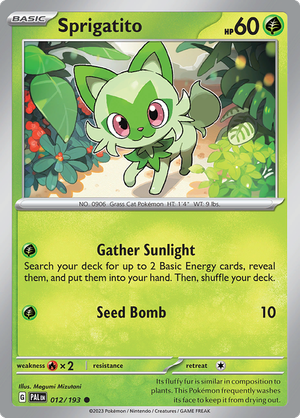 012/193 Sprigatito Common Paldea Evolved