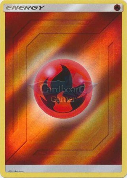 00 Fire Energy Reverse Holo Hidden Fates Single Card