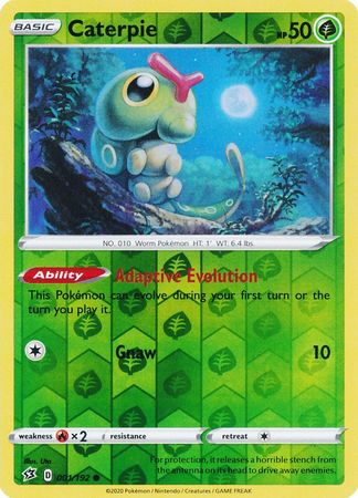 001/192 Caterpie Common Reverse Holo Rebel Clash