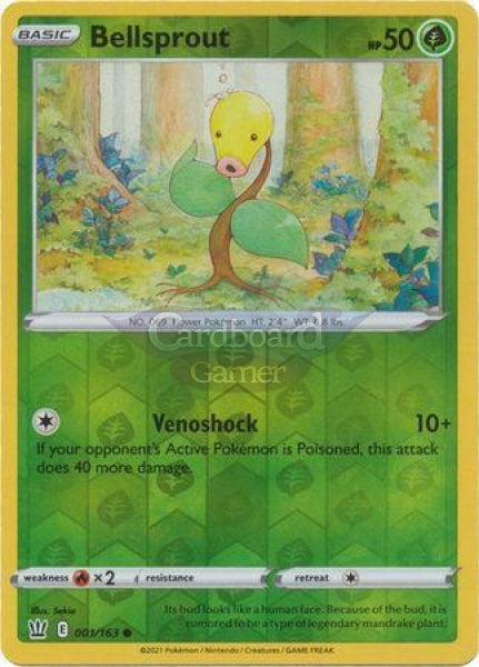 001/163 Bellsprout Reverse Holo Common Battle Styles Single Card