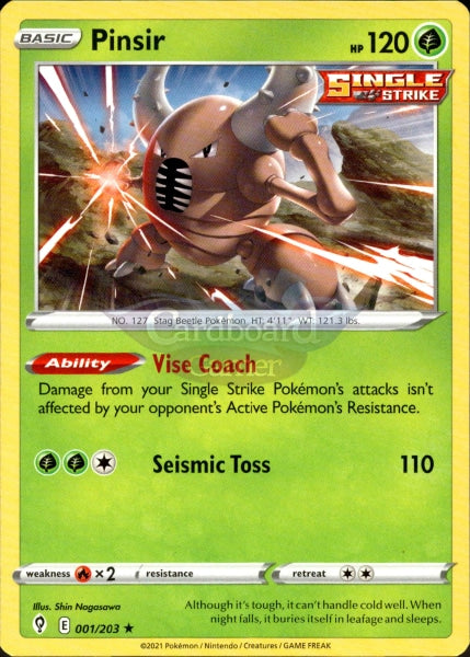 001/203 Pinsir Evolving Skies Single Card