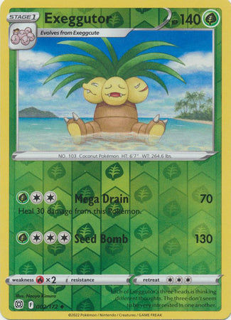 002/172 Exeggutor Uncommon Reverse Holo Brilliant Stars Pokemon TCG