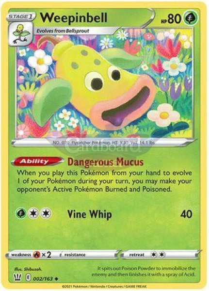 002/163 Weepinbell Uncommon Battle Styles Single Card