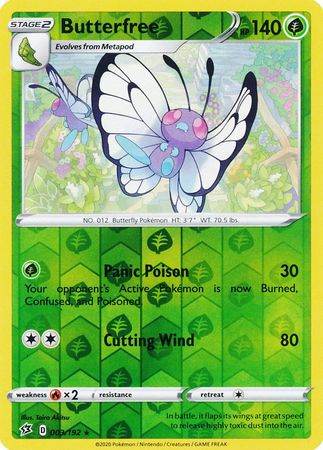 003/192 Butterfree Rare Reverse Holo Rebel Clash