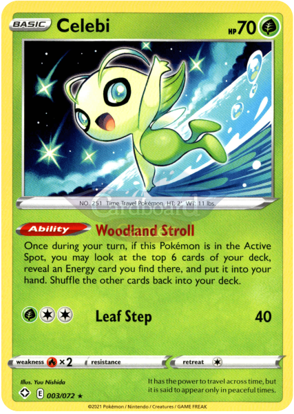 003/072 Celebi Rare Shining Fates Single Card