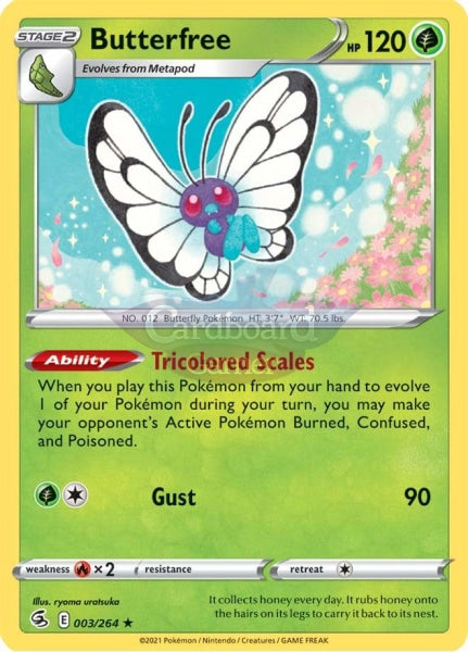 003/264 Butterfree Holo Rare Fusion Strike Single Card