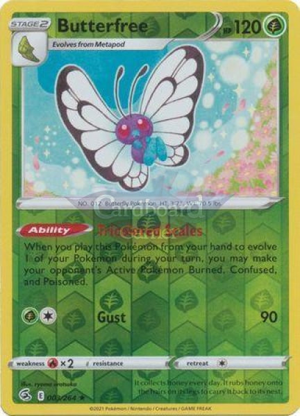 003/264 Butterfree Rare Reverse Holo Fusion Strike Single Card