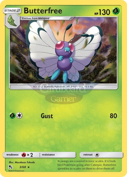 003/68 Butterfree Rare Hidden Fates Single Card