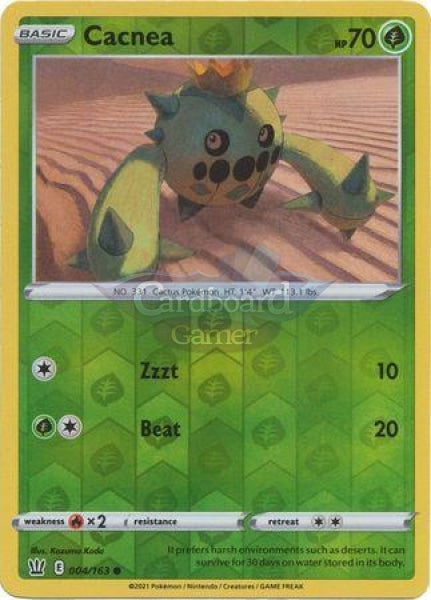 004/163 Cacnea Reverse Holo Common Battle Styles Single Card