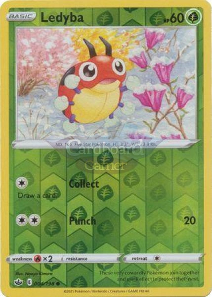 004/198 Ledyba Common Reverse Holo Chilling Reign Single Card