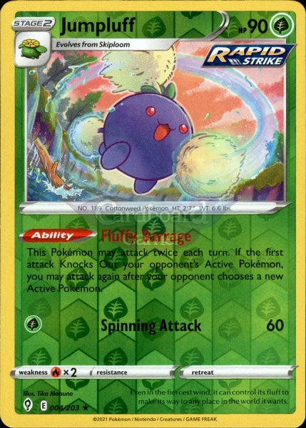 004/203 Jumpluff Reverse Holo Evolving Skies Single Card