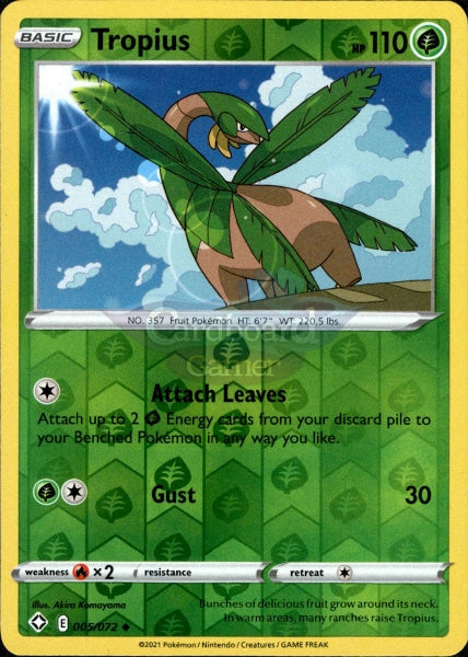 005/072 Tropius Uncommon Reverse Holo Shining Fates Single Card