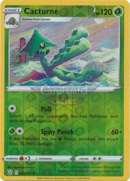 005/163 Cacturne Reverse Holo Uncommon Battle Styles Single Card