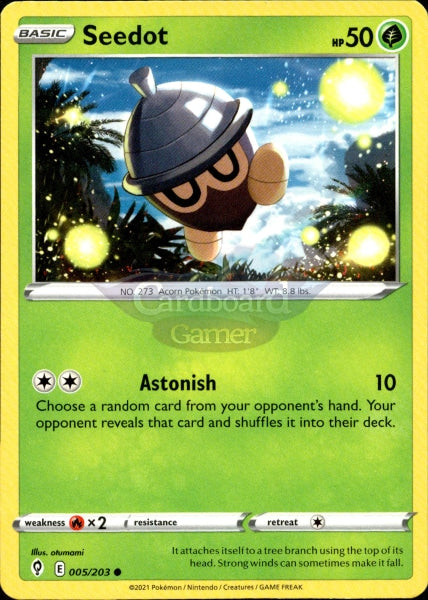 005/203 Seedot Evolving Skies Single Card