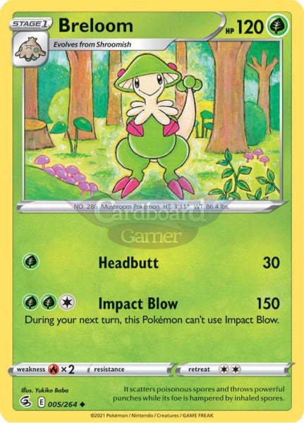 005/264 Breloom Uncommon Fusion Strike Single Card