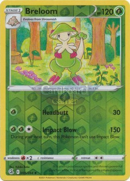 005/264 Breloom Uncommon Reverse Holo Fusion Strike Single Card