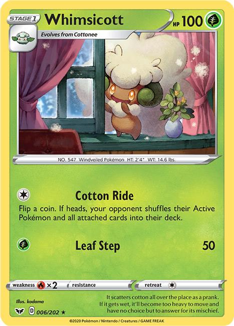 006/202 Whimsicott Rare Sword & Shield