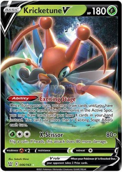 006/163 Kricketune V Ultra Rare Battle Styles Single Card