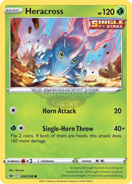 006/198 Heracross Common Chilling Reign Single Card