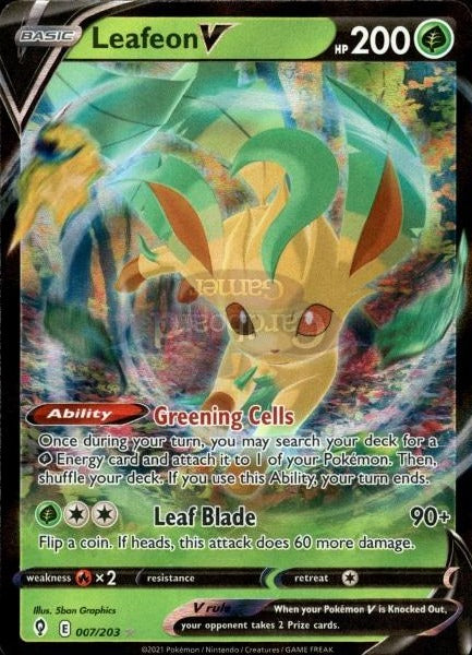 007/203 Leafeon V Evolving Skies Single Card