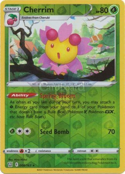 008/163 Cherrim Reverse Holo Rare Battle Styles Single Card